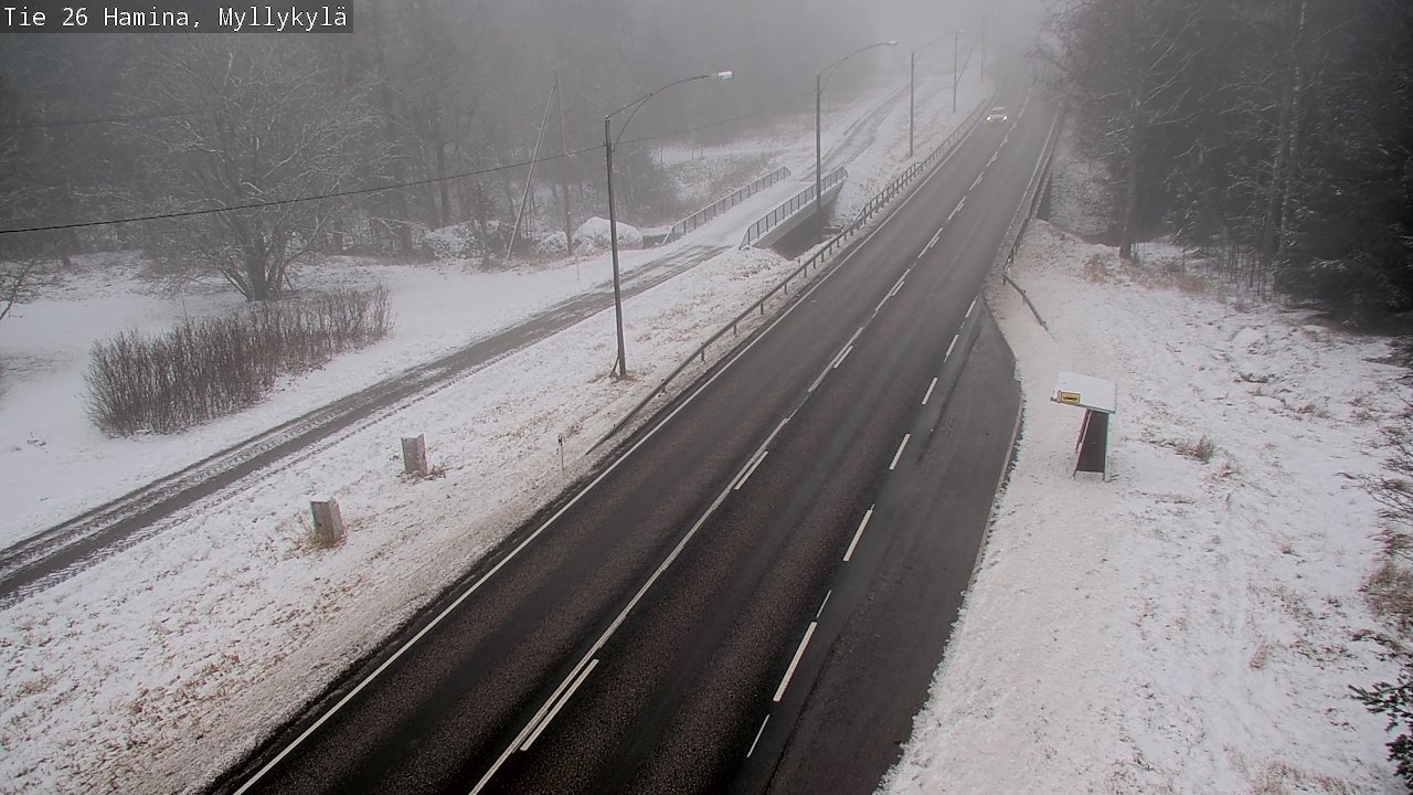 Weather Camera Image Väg 26 Hamina, Myllykylä, Hamina, Kymenlaakso