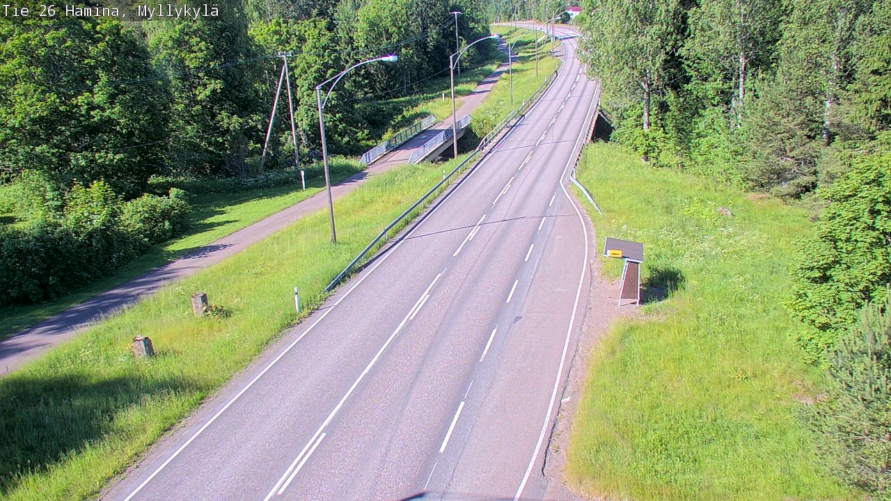 Weather Camera Image Väg 26 Hamina, Myllykylä, Hamina, Kymenlaakso