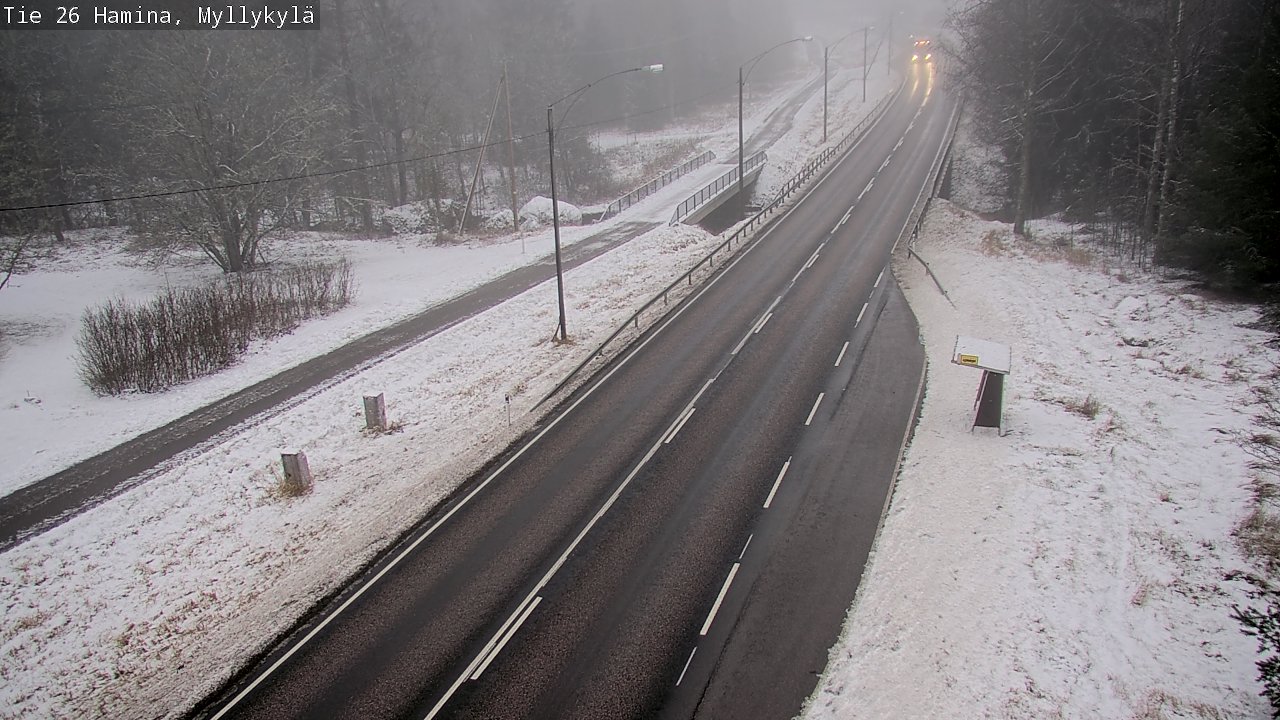 Weather Camera Image Väg 26 Hamina, Myllykylä, Hamina, Kymenlaakso