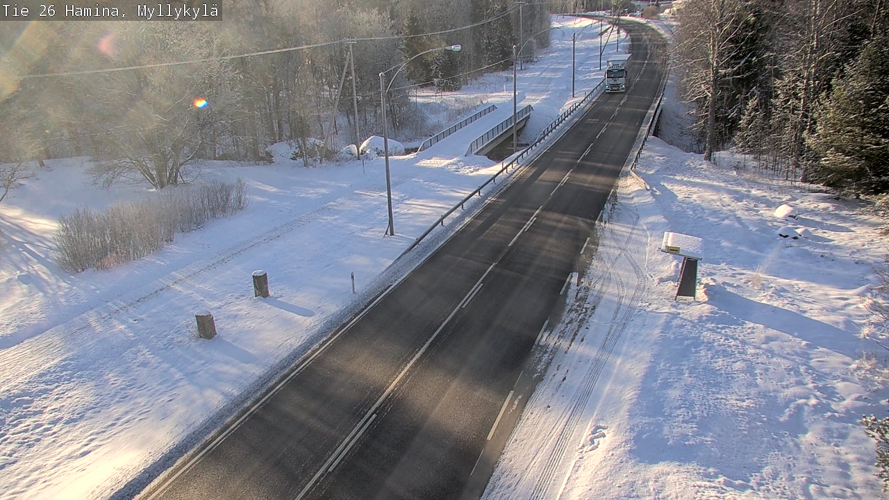 Weather Camera Image Väg 26 Hamina, Myllykylä, Hamina, Kymenlaakso