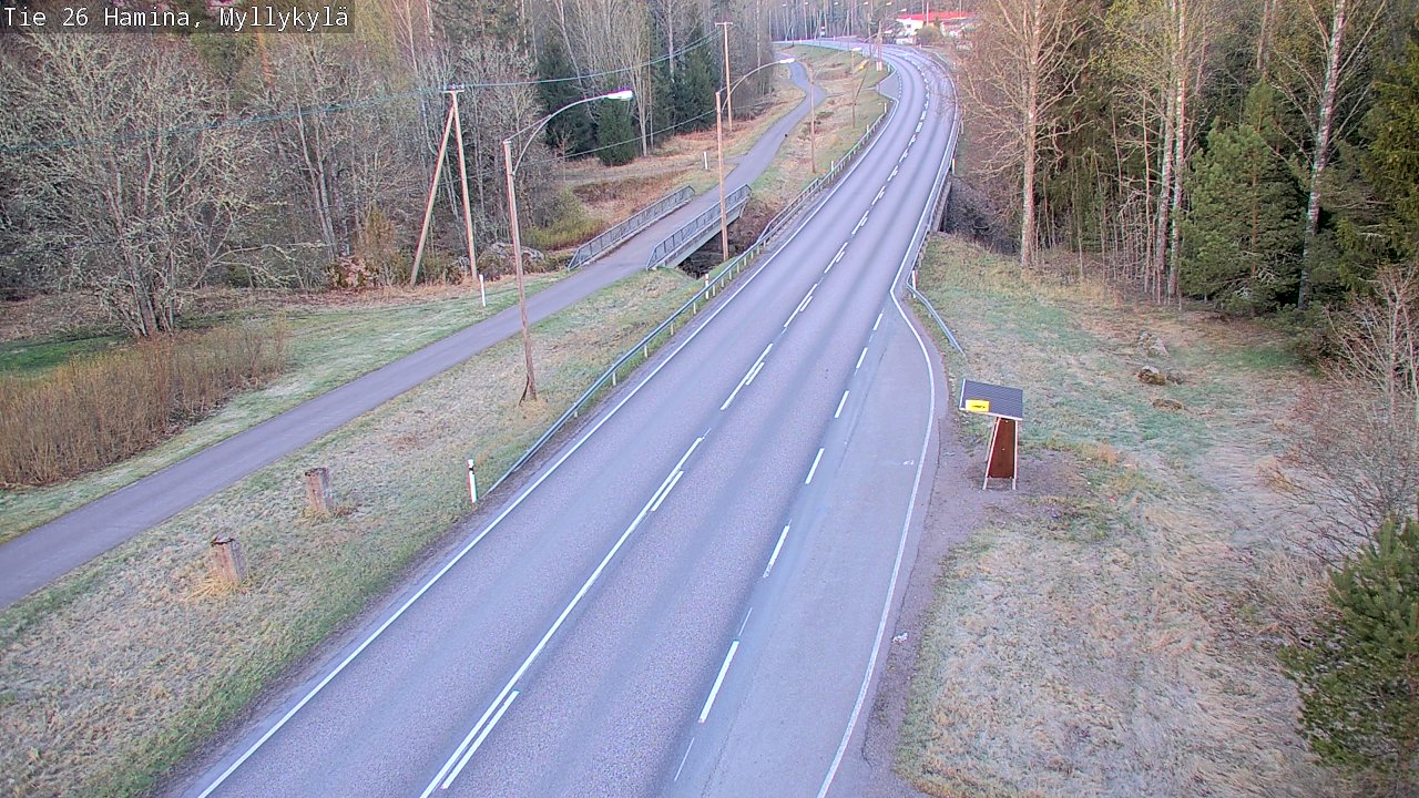 Weather Camera Image Väg 26 Hamina, Myllykylä, Hamina, Kymenlaakso