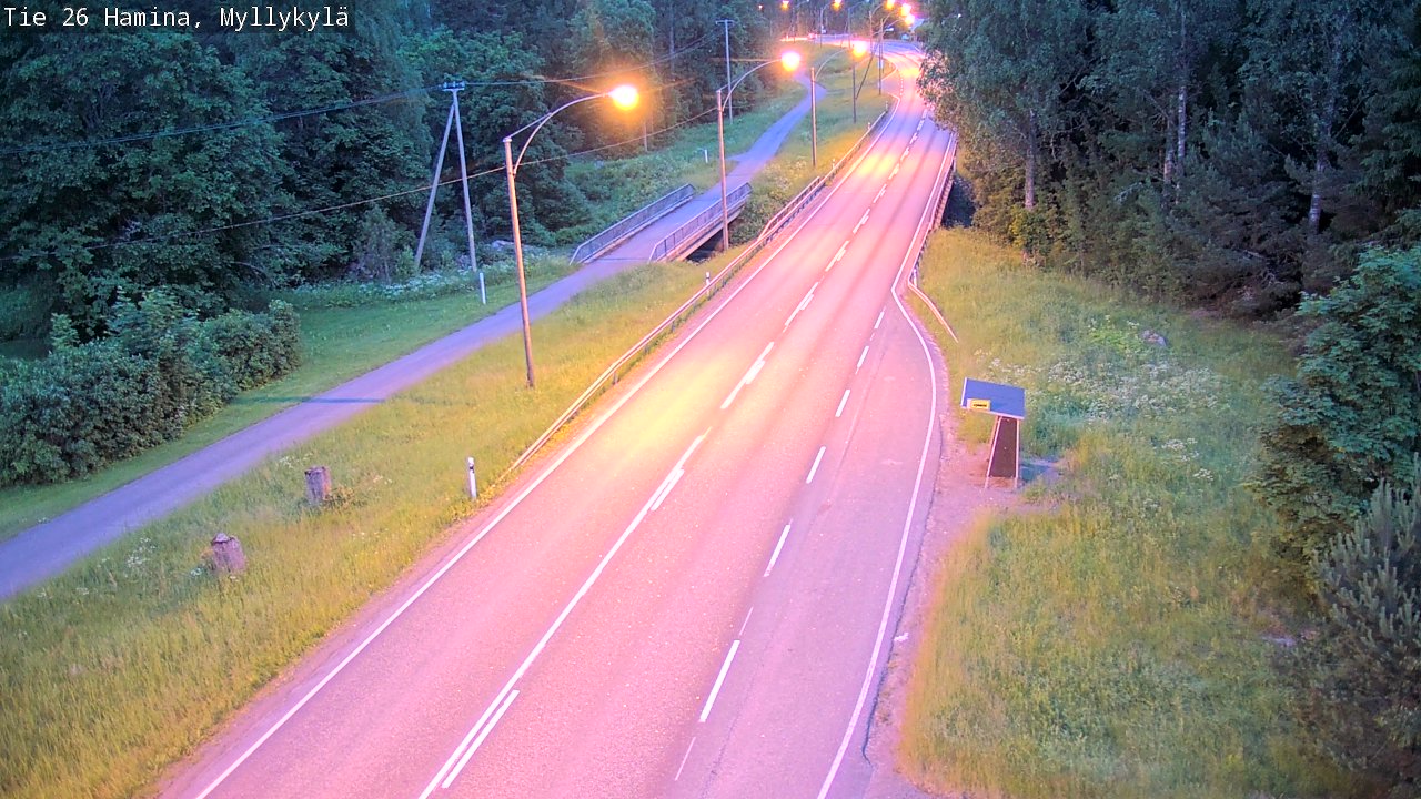Weather Camera Image Väg 26 Hamina, Myllykylä, Hamina, Kymenlaakso