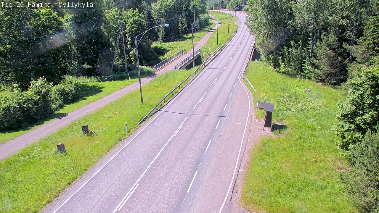 Weather Camera Image Väg 26 Hamina, Myllykylä, Hamina, Kymenlaakso