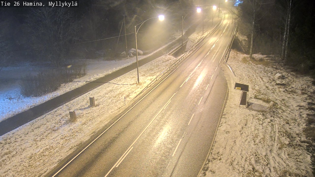 Weather Camera Image Väg 26 Hamina, Myllykylä, Hamina, Kymenlaakso