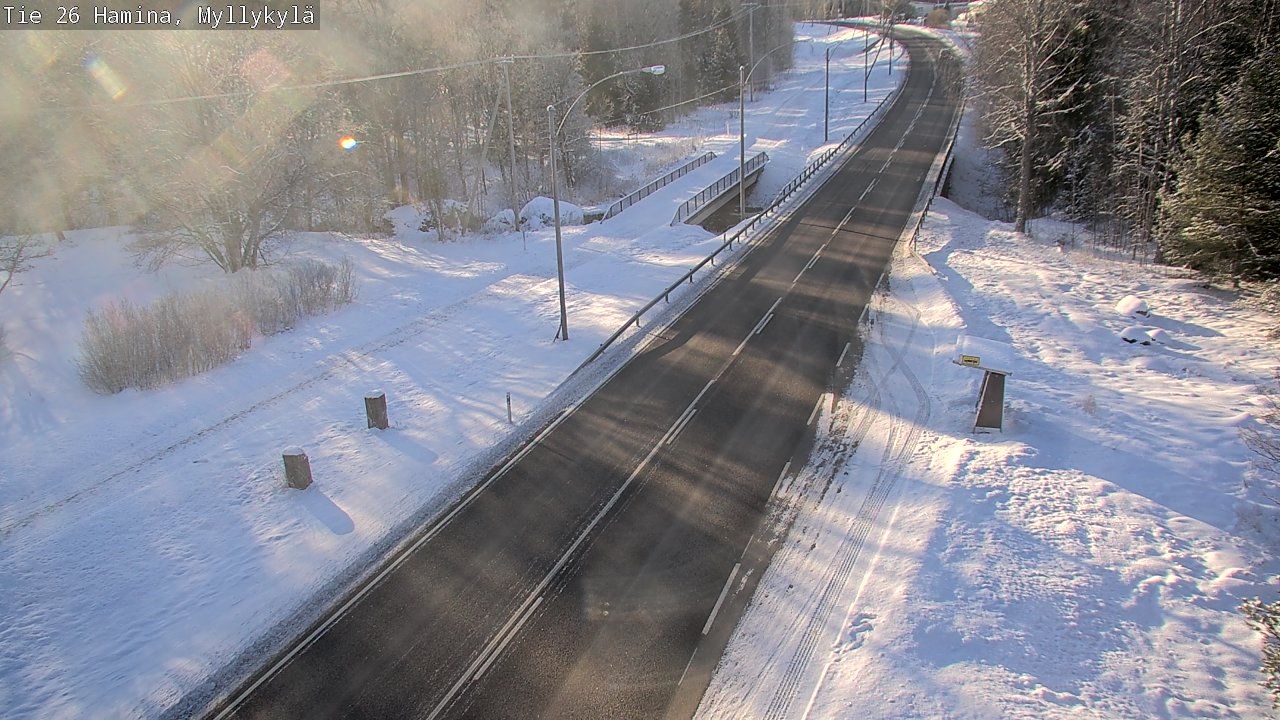 Weather Camera Image Väg 26 Hamina, Myllykylä, Hamina, Kymenlaakso