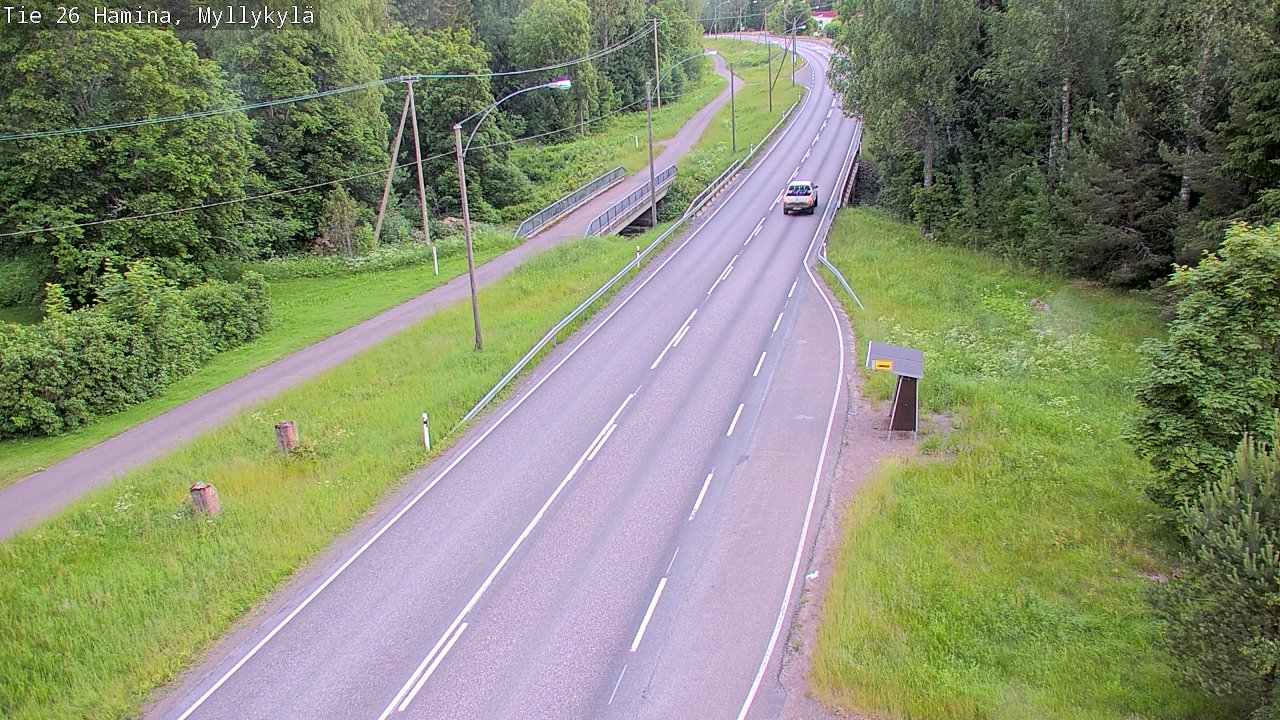 Weather Camera Image Väg 26 Hamina, Myllykylä, Hamina, Kymenlaakso