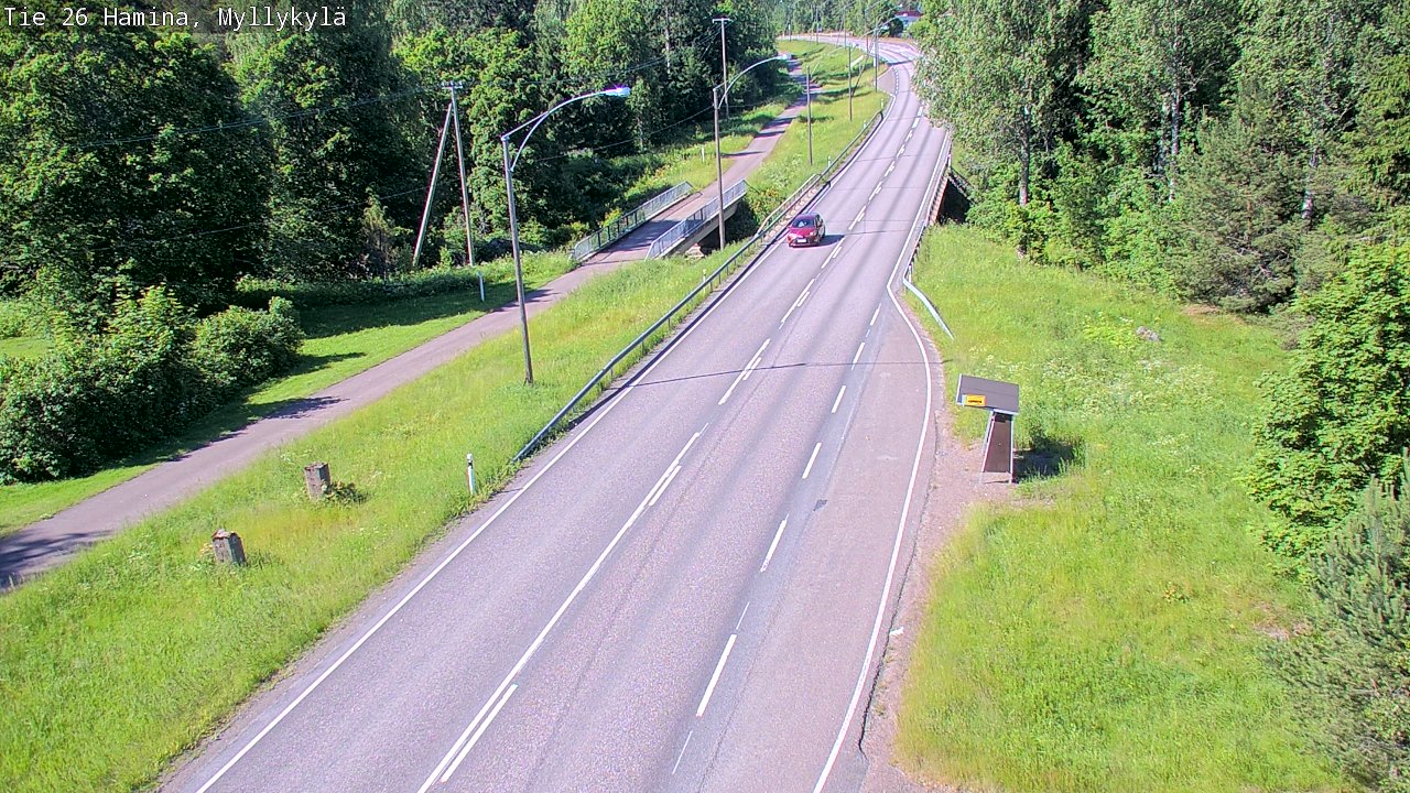 Weather Camera Image Väg 26 Hamina, Myllykylä, Hamina, Kymenlaakso