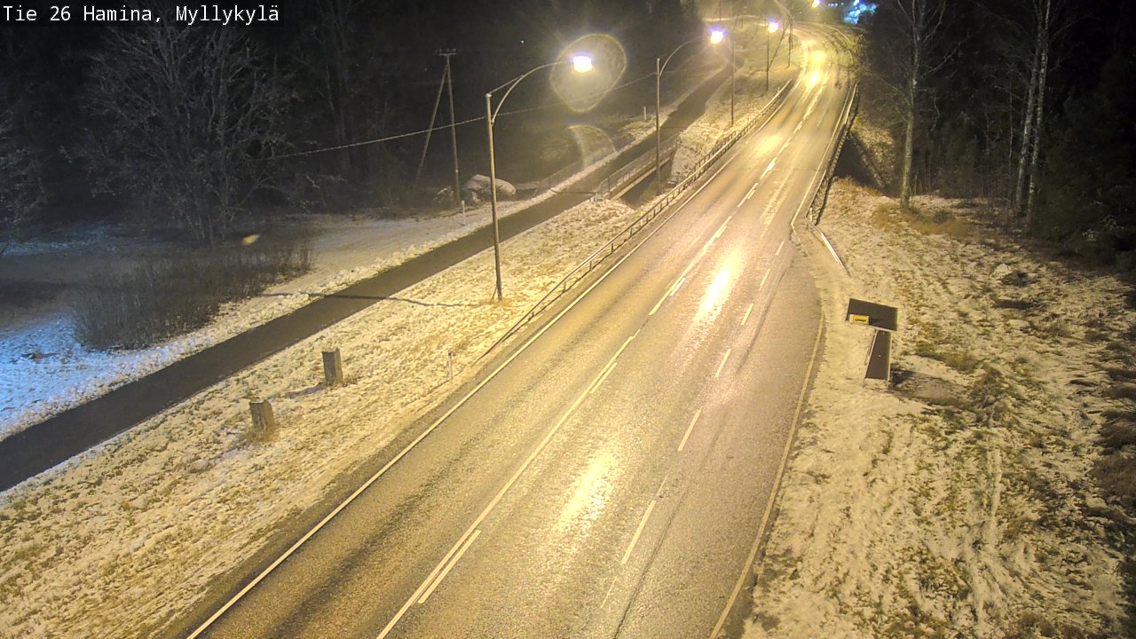 Weather Camera Image Väg 26 Hamina, Myllykylä, Hamina, Kymenlaakso