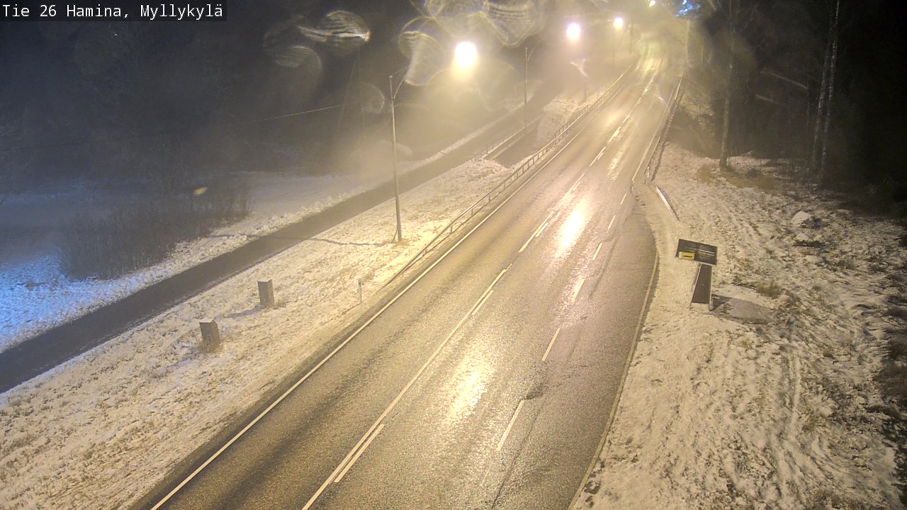 Weather Camera Image Väg 26 Hamina, Myllykylä, Hamina, Kymenlaakso