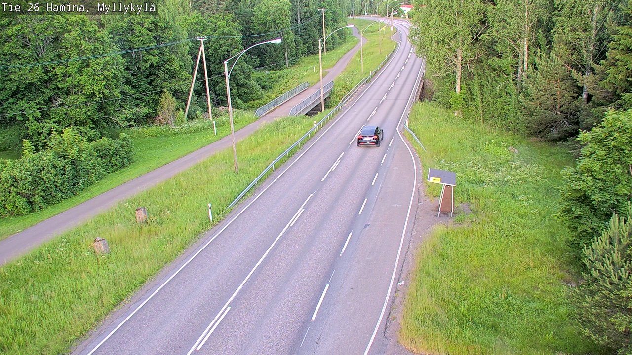 Weather Camera Image Väg 26 Hamina, Myllykylä, Hamina, Kymenlaakso
