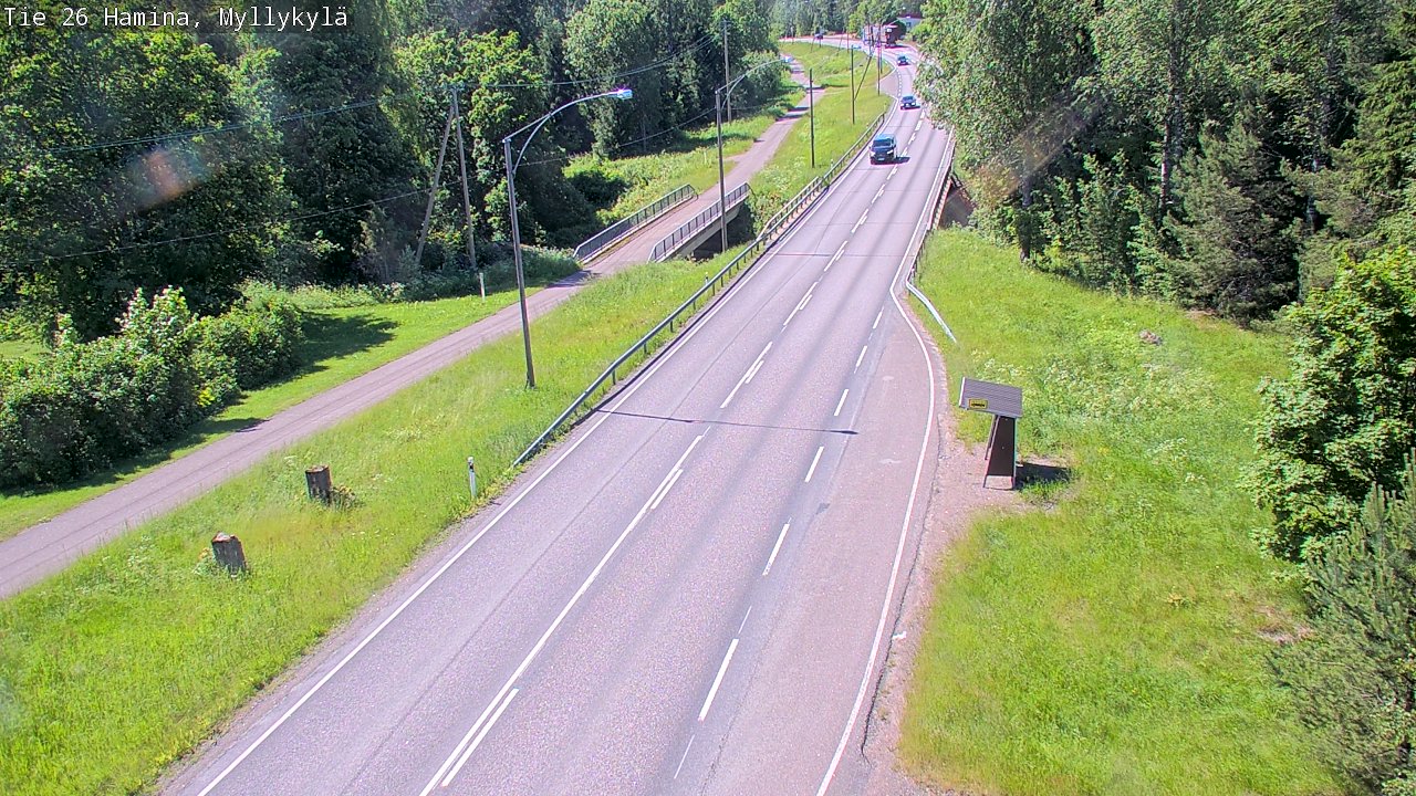 Weather Camera Image Väg 26 Hamina, Myllykylä, Hamina, Kymenlaakso