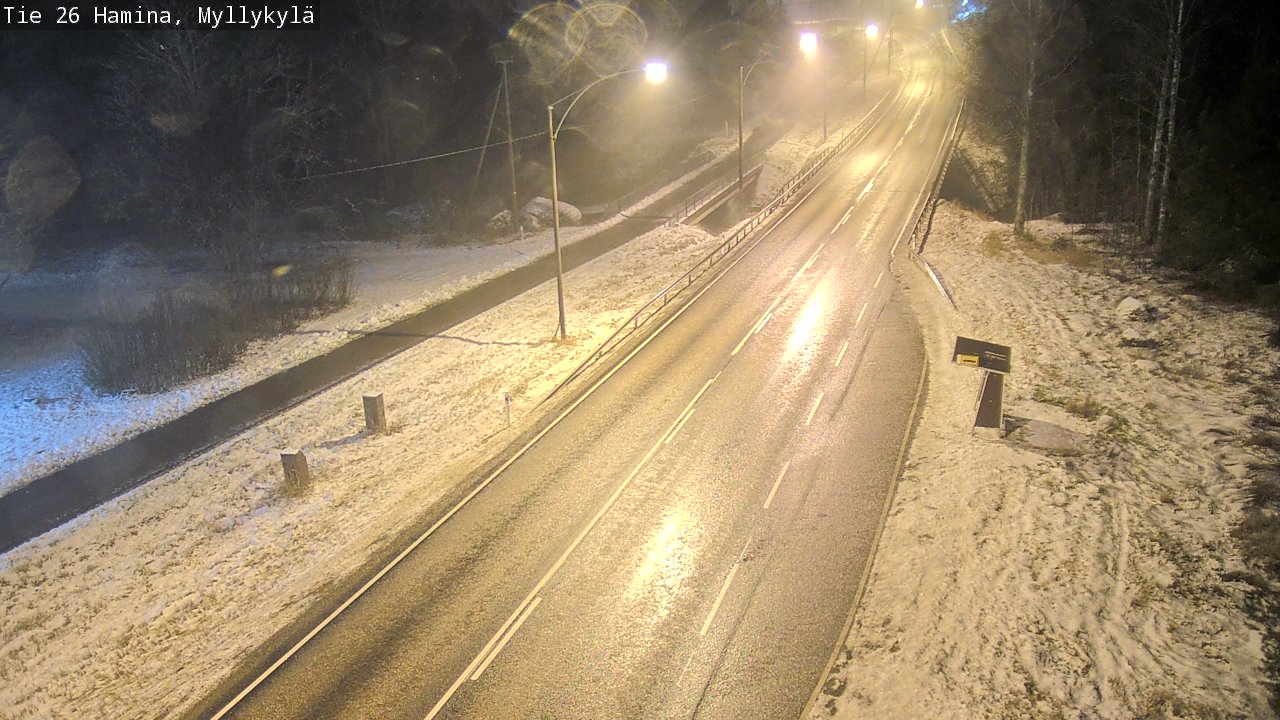 Weather Camera Image Väg 26 Hamina, Myllykylä, Hamina, Kymenlaakso