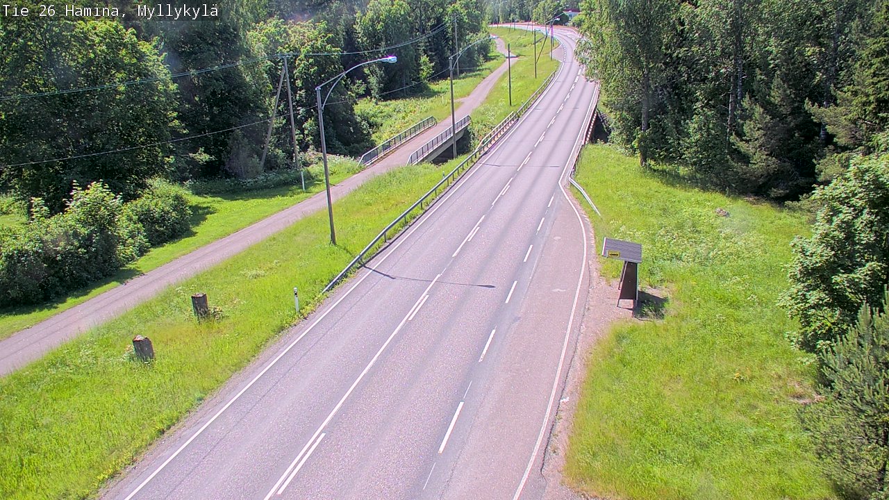 Weather Camera Image Väg 26 Hamina, Myllykylä, Hamina, Kymenlaakso