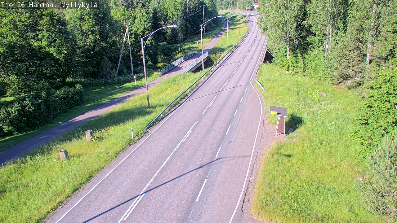 Weather Camera Image Väg 26 Hamina, Myllykylä, Hamina, Kymenlaakso