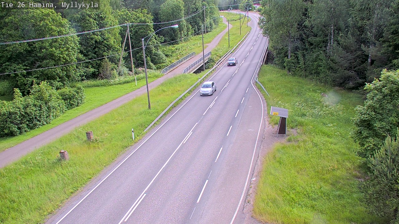 Weather Camera Image Väg 26 Hamina, Myllykylä, Hamina, Kymenlaakso