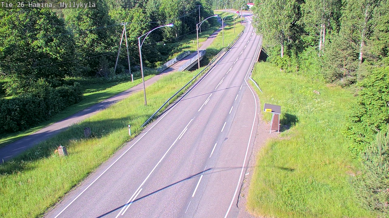 Weather Camera Image Väg 26 Hamina, Myllykylä, Hamina, Kymenlaakso