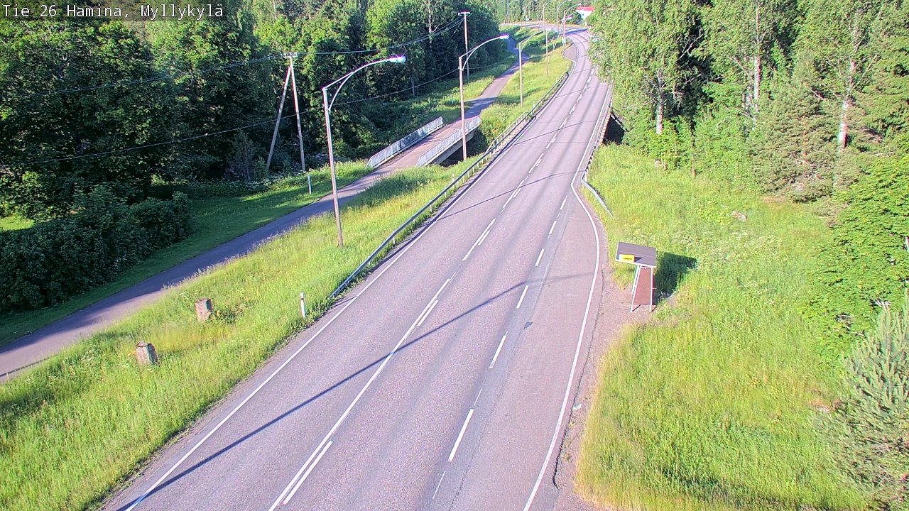 Weather Camera Image Väg 26 Hamina, Myllykylä, Hamina, Kymenlaakso