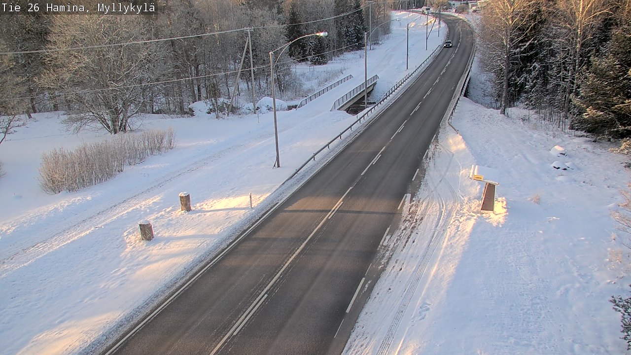 Weather Camera Image Road 26 Hamina, Myllykylä, Hamina, Kymenlaakso