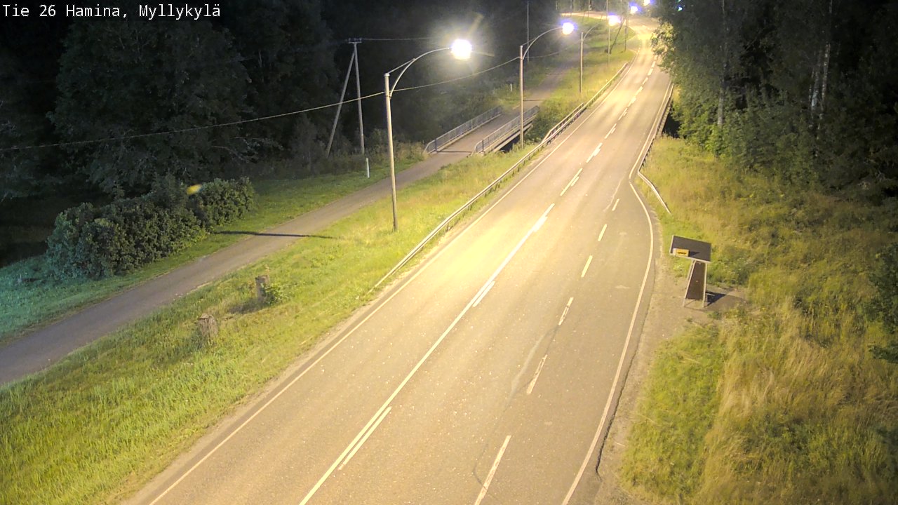 Weather Camera Image Väg 26 Hamina, Myllykylä, Hamina, Kymenlaakso