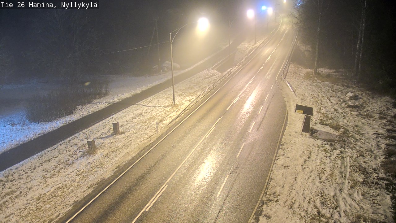 Weather Camera Image Väg 26 Hamina, Myllykylä, Hamina, Kymenlaakso