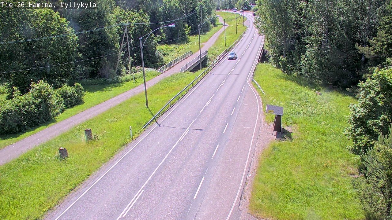 Weather Camera Image Väg 26 Hamina, Myllykylä, Hamina, Kymenlaakso