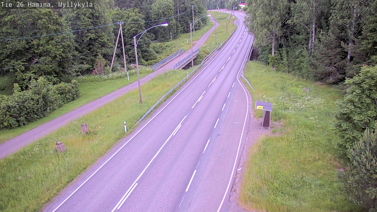 Weather Camera Image Väg 26 Hamina, Myllykylä, Hamina, Kymenlaakso