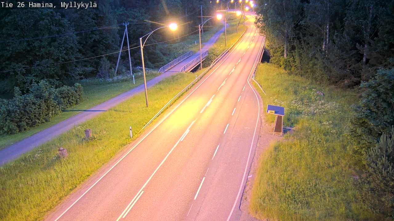 Weather Camera Image Väg 26 Hamina, Myllykylä, Hamina, Kymenlaakso