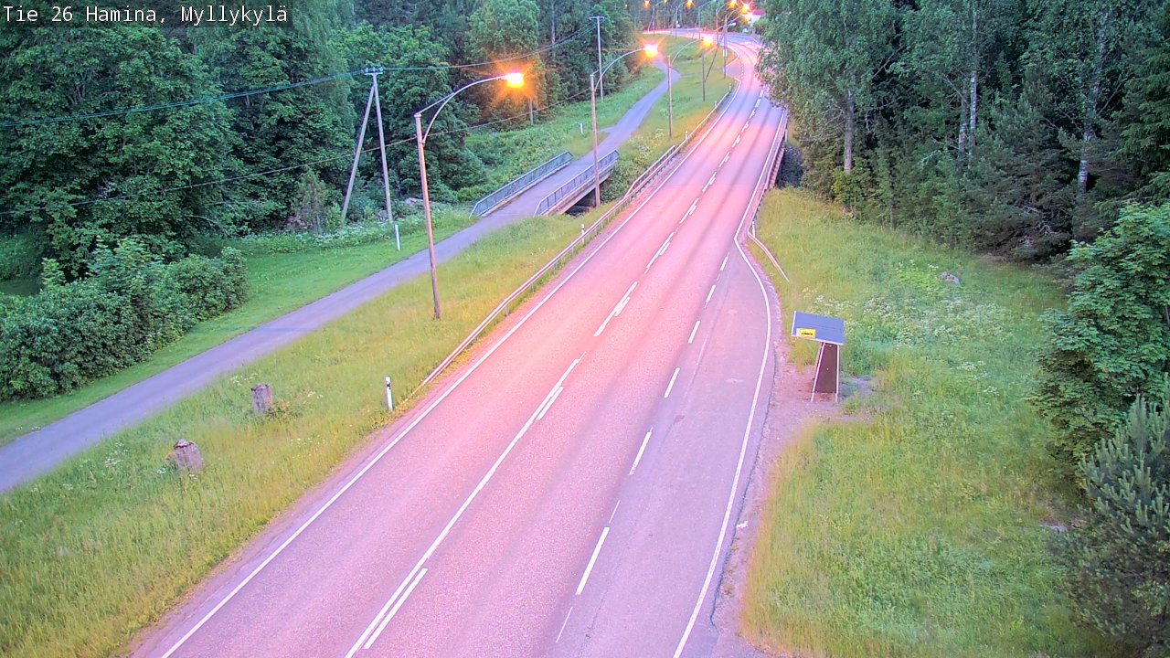 Weather Camera Image Väg 26 Hamina, Myllykylä, Hamina, Kymenlaakso