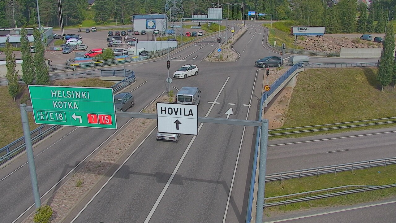 Weather Camera Image Väg 7 Kotka, Jumalniemi, Kotka, Kymenlaakso