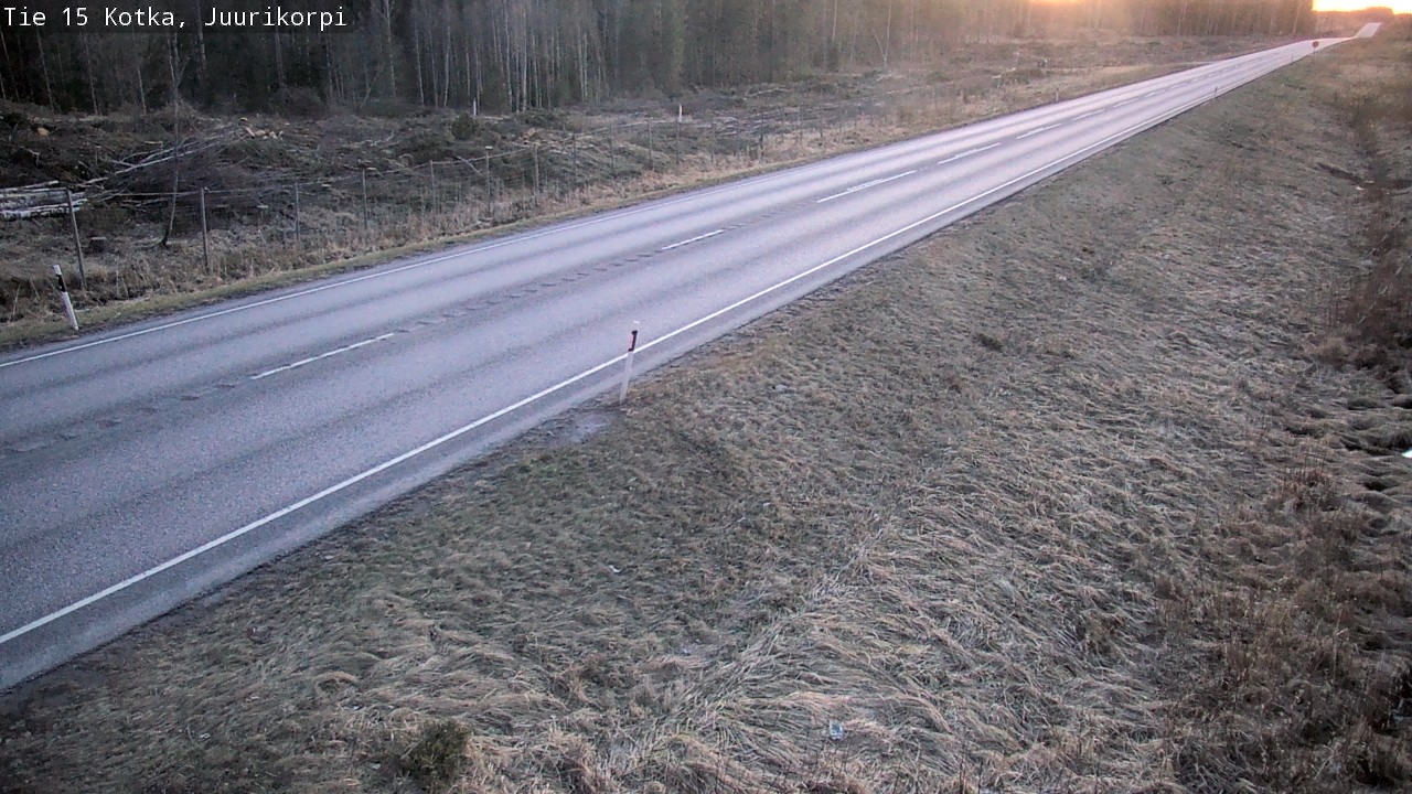 Weather Camera Image Väg 15 Kotka, Juurikorpi, Kotka, Kymenlaakso