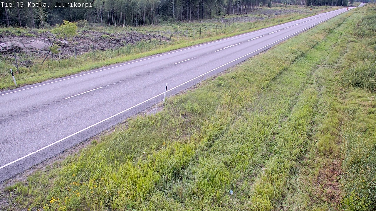 Weather Camera Image Väg 15 Kotka, Juurikorpi, Kotka, Kymenlaakso