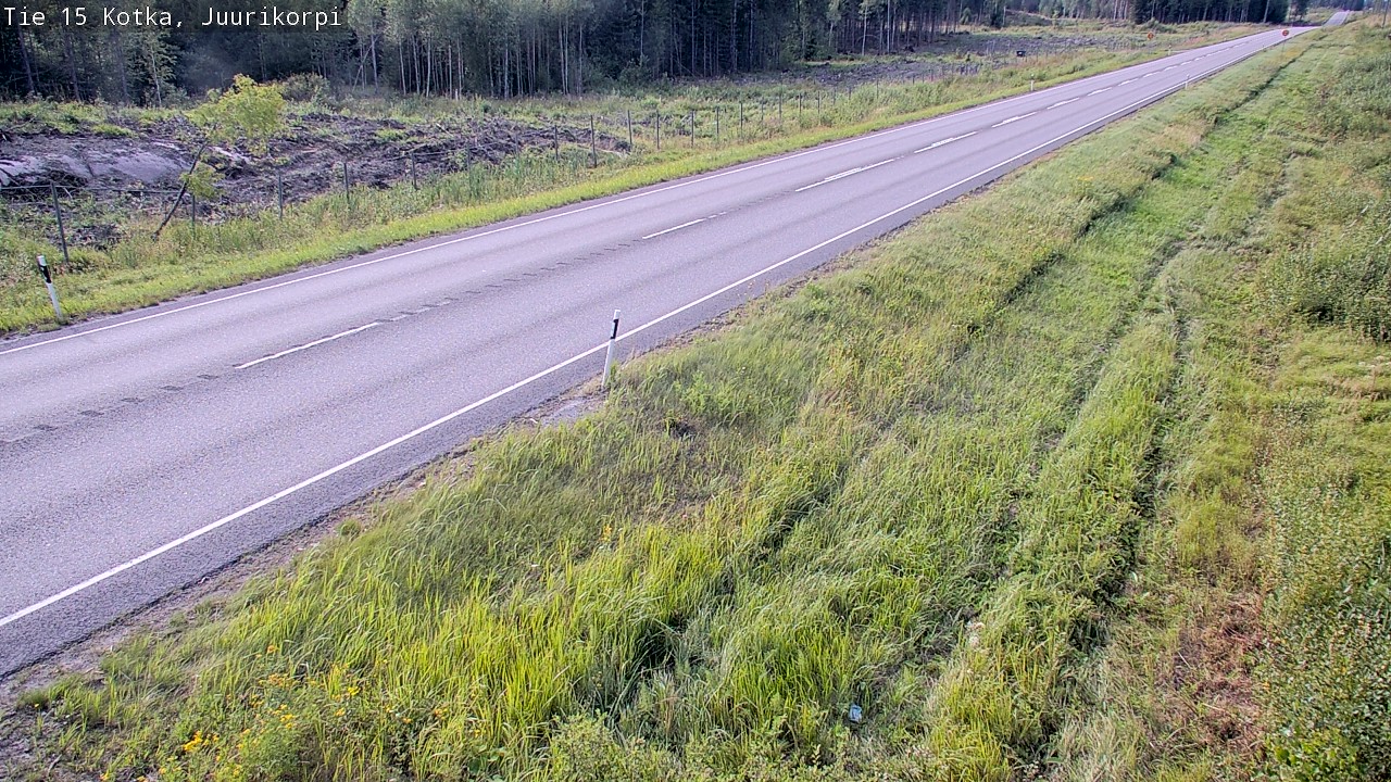 Weather Camera Image Väg 15 Kotka, Juurikorpi, Kotka, Kymenlaakso