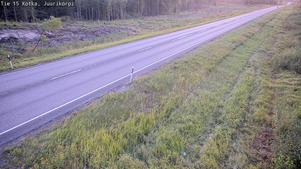 Weather Camera Image Väg 15 Kotka, Juurikorpi, Kotka, Kymenlaakso