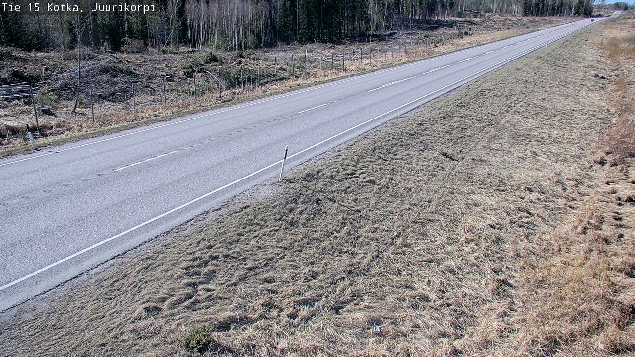 Weather Camera Image Väg 15 Kotka, Juurikorpi, Kotka, Kymenlaakso