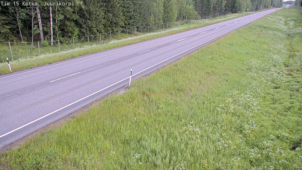 Weather Camera Image Road 15 Kotka, Juurikorpi, Kotka, Kymenlaakso