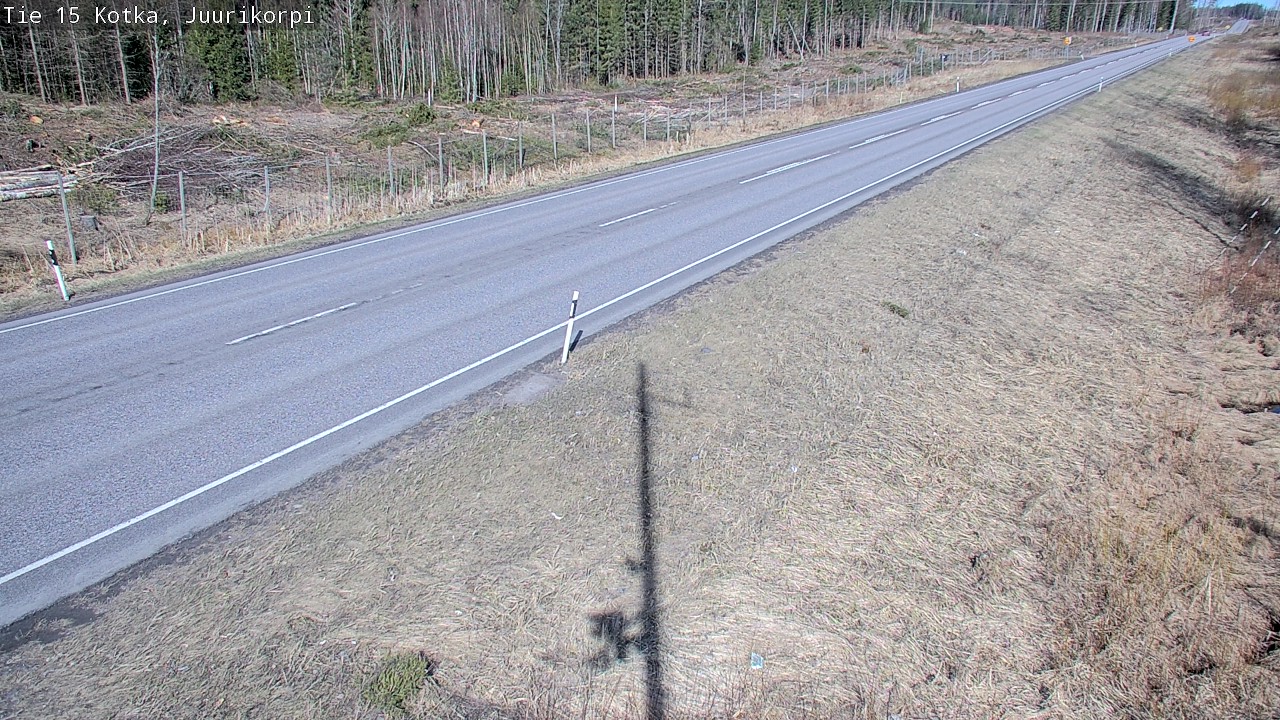 Weather Camera Image Väg 15 Kotka, Juurikorpi, Kotka, Kymenlaakso