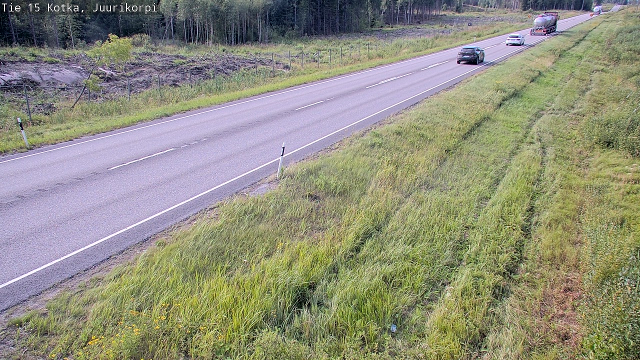 Weather Camera Image Väg 15 Kotka, Juurikorpi, Kotka, Kymenlaakso