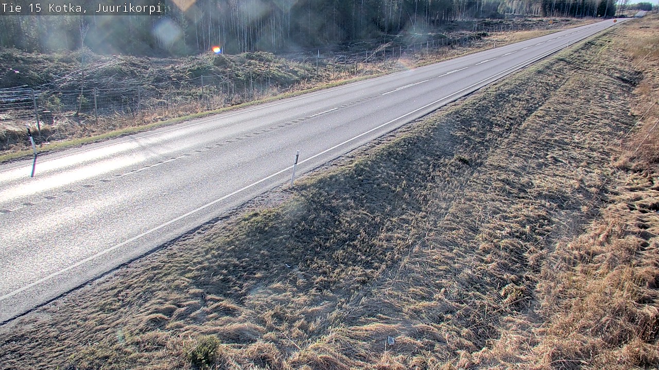 Weather Camera Image Väg 15 Kotka, Juurikorpi, Kotka, Kymenlaakso