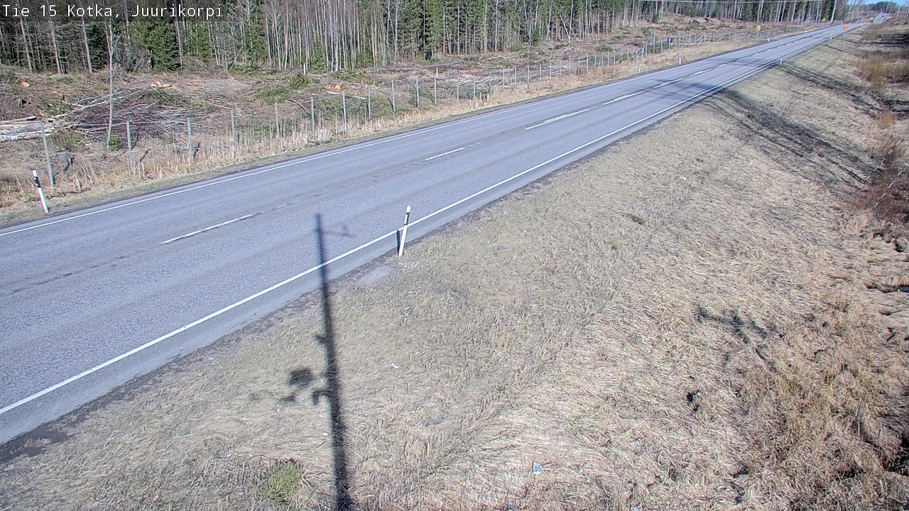 Weather Camera Image Väg 15 Kotka, Juurikorpi, Kotka, Kymenlaakso
