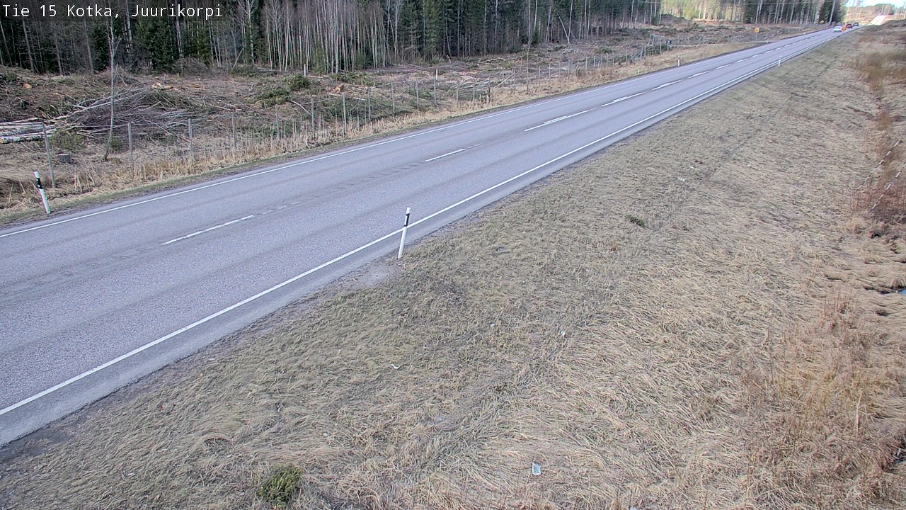 Weather Camera Image Väg 15 Kotka, Juurikorpi, Kotka, Kymenlaakso