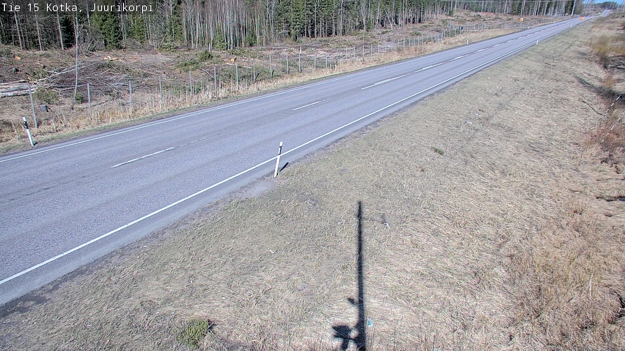 Weather Camera Image Road 15 Kotka, Juurikorpi, Kotka, Kymenlaakso