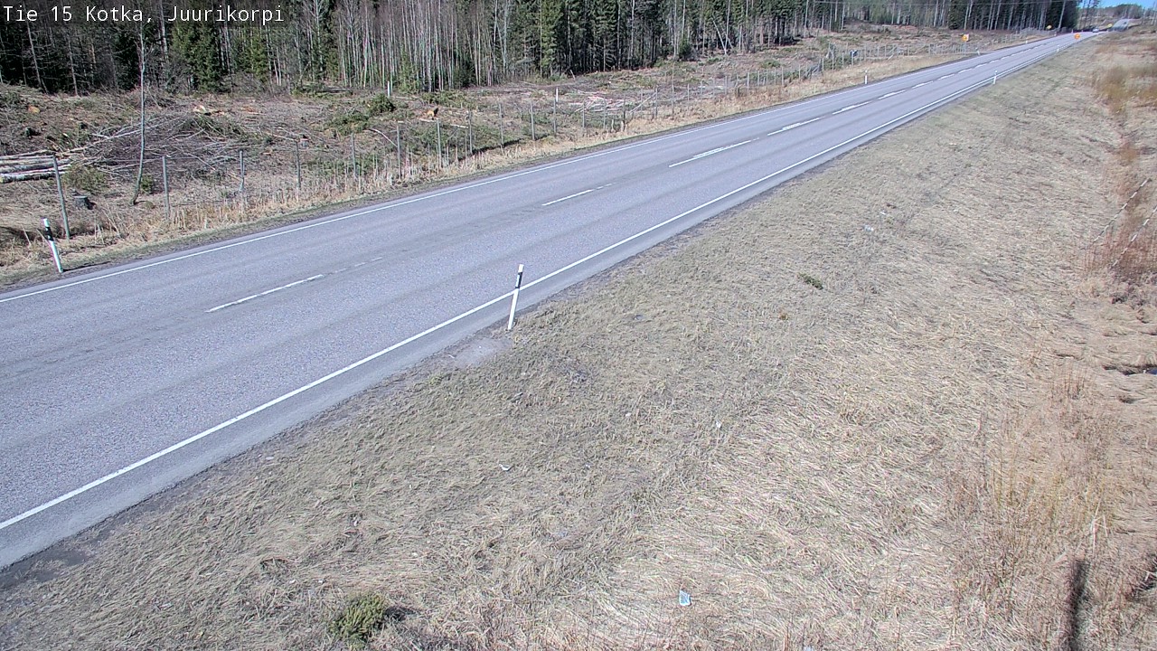 Weather Camera Image Väg 15 Kotka, Juurikorpi, Kotka, Kymenlaakso