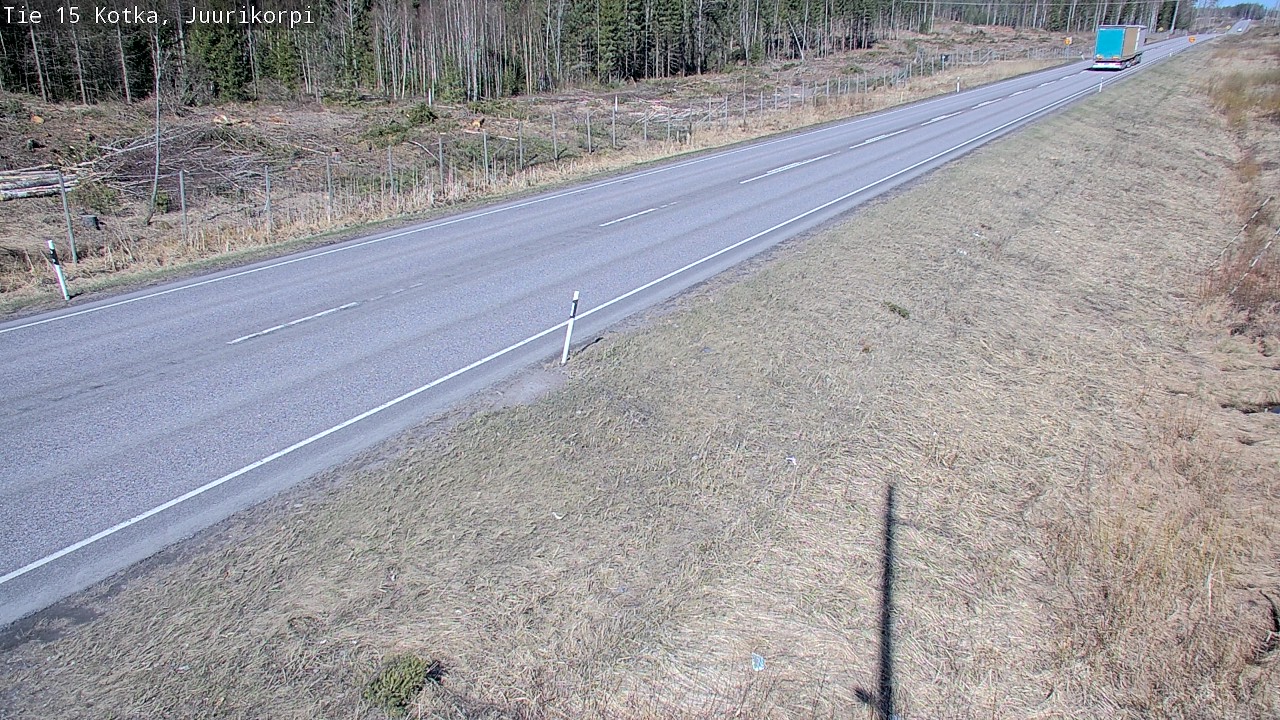 Weather Camera Image Road 15 Kotka, Juurikorpi, Kotka, Kymenlaakso