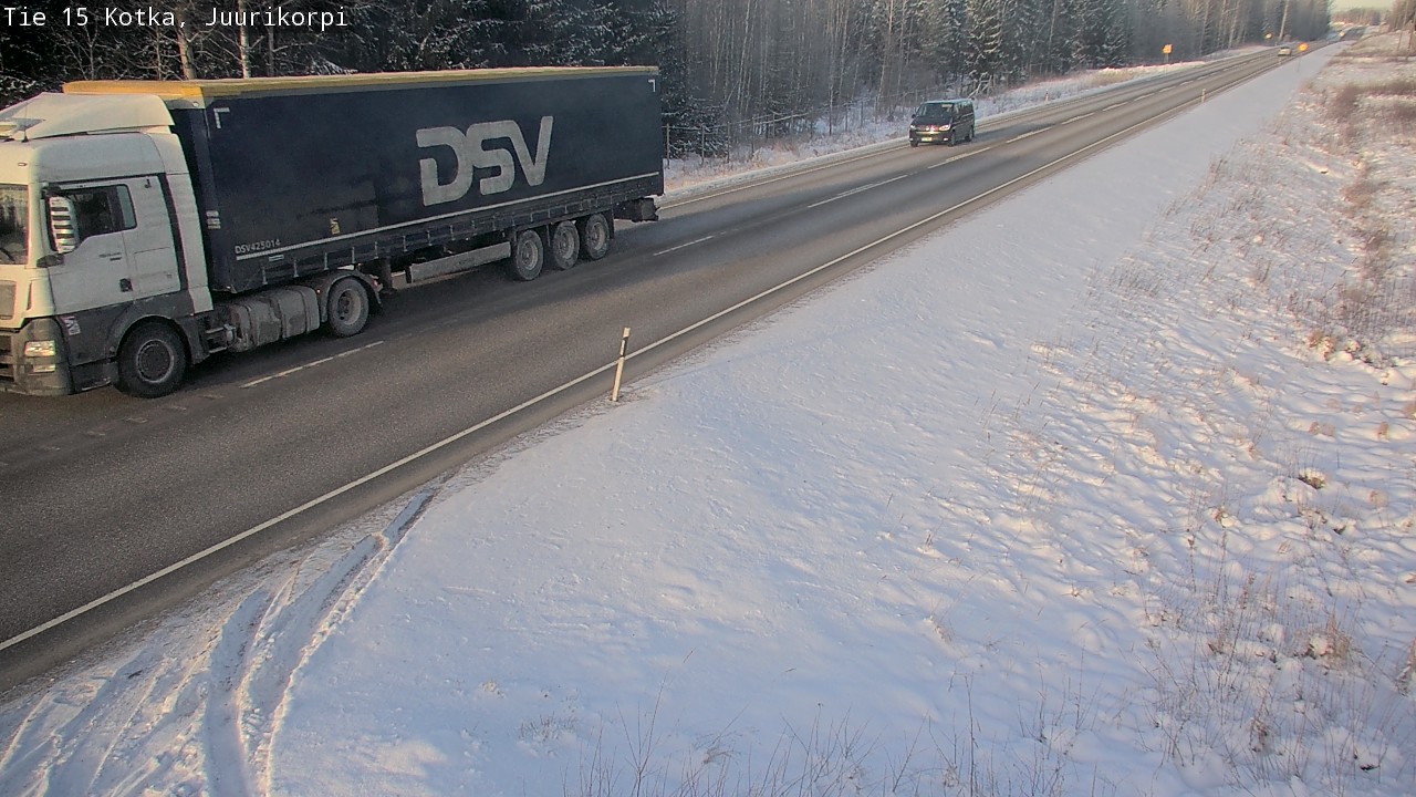 Weather Camera Image Väg 15 Kotka, Juurikorpi, Kotka, Kymenlaakso