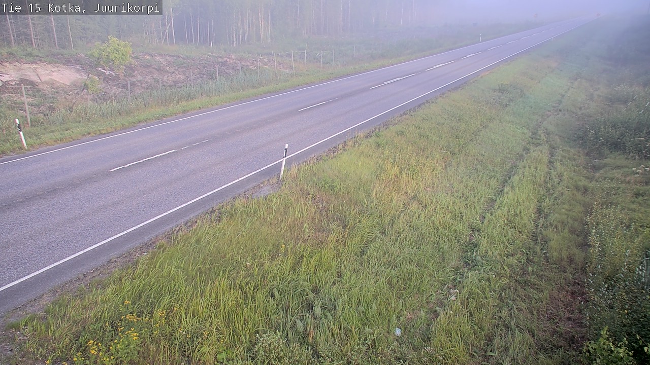 Weather Camera Image Väg 15 Kotka, Juurikorpi, Kotka, Kymenlaakso
