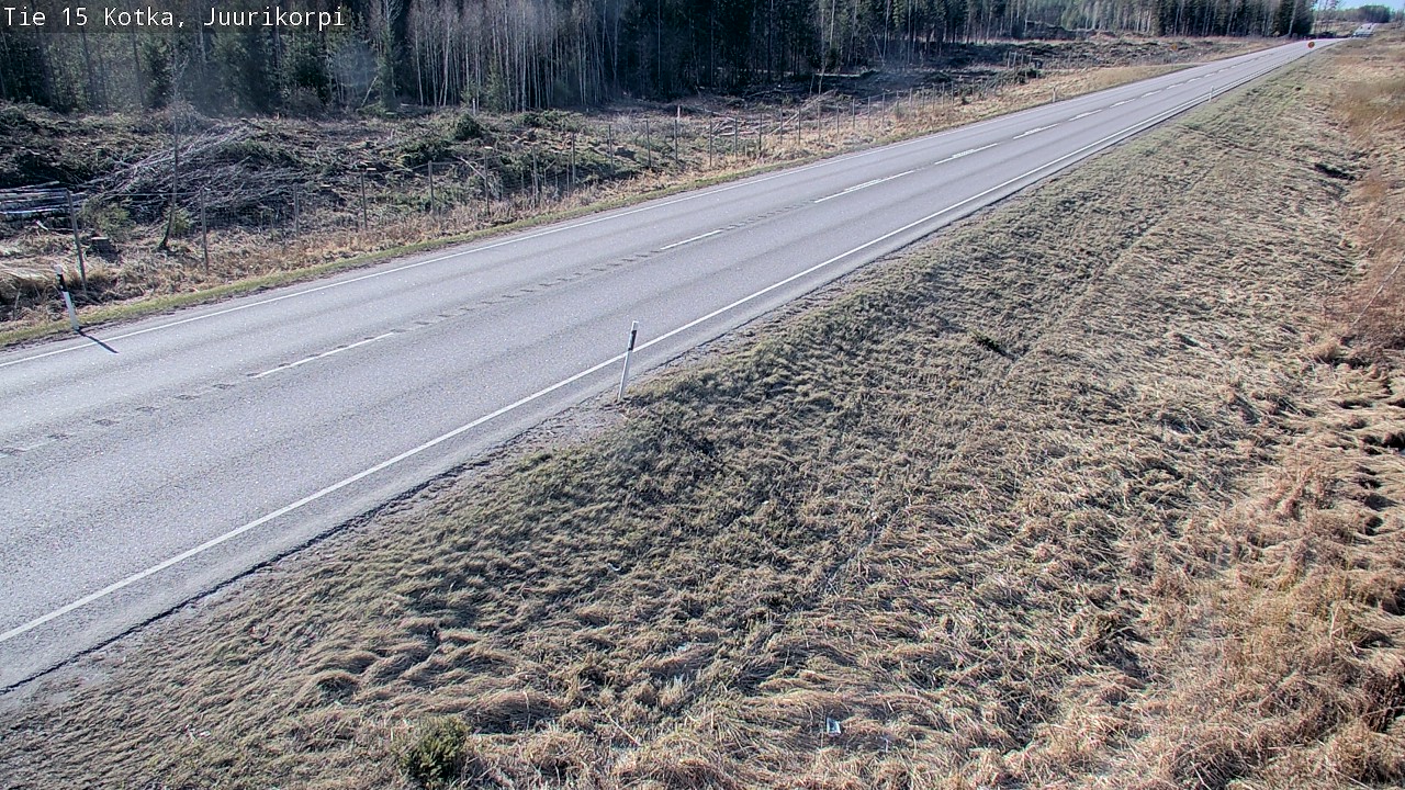 Weather Camera Image Väg 15 Kotka, Juurikorpi, Kotka, Kymenlaakso