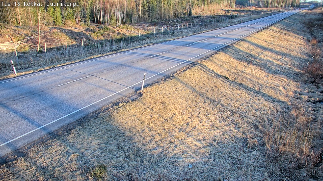 Weather Camera Image Väg 15 Kotka, Juurikorpi, Kotka, Kymenlaakso
