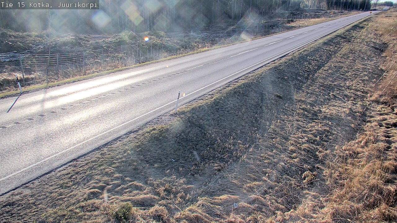 Weather Camera Image Väg 15 Kotka, Juurikorpi, Kotka, Kymenlaakso