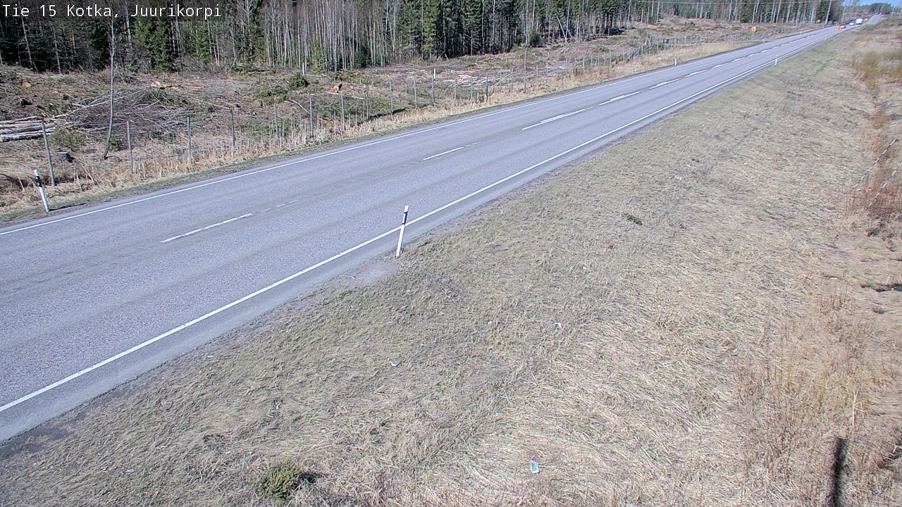 Weather Camera Image Road 15 Kotka, Juurikorpi, Kotka, Kymenlaakso