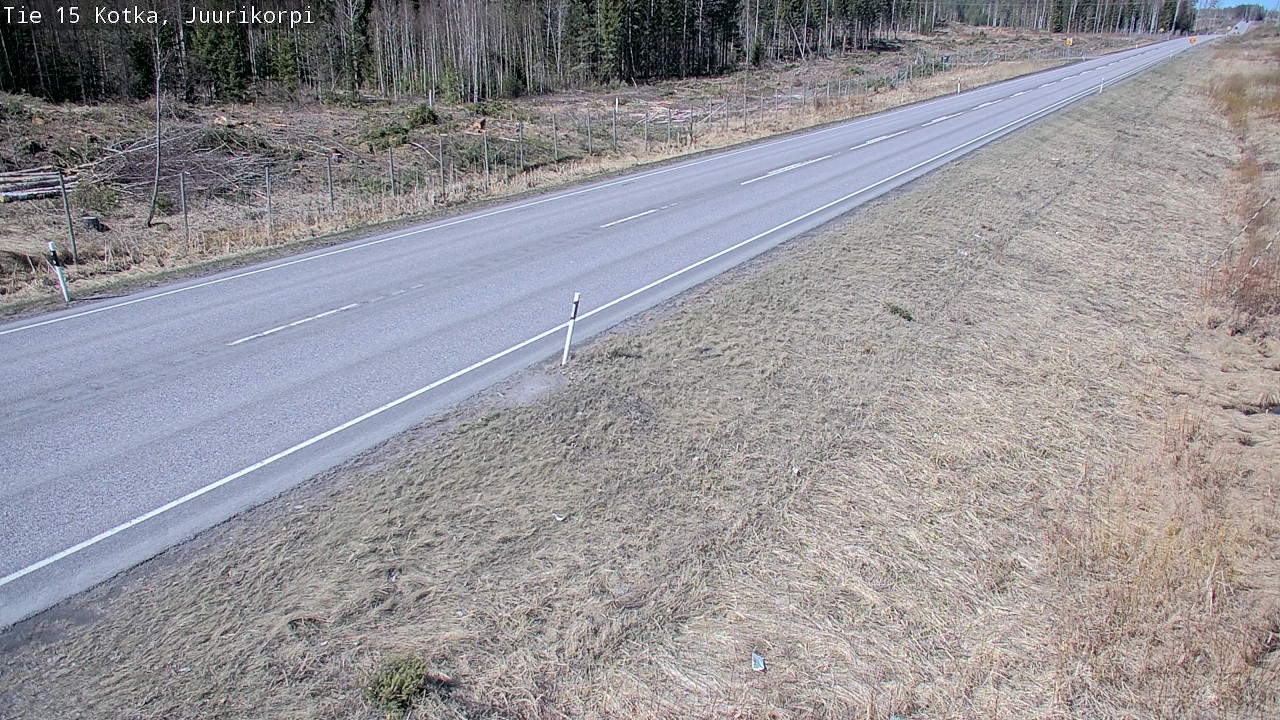 Weather Camera Image Väg 15 Kotka, Juurikorpi, Kotka, Kymenlaakso